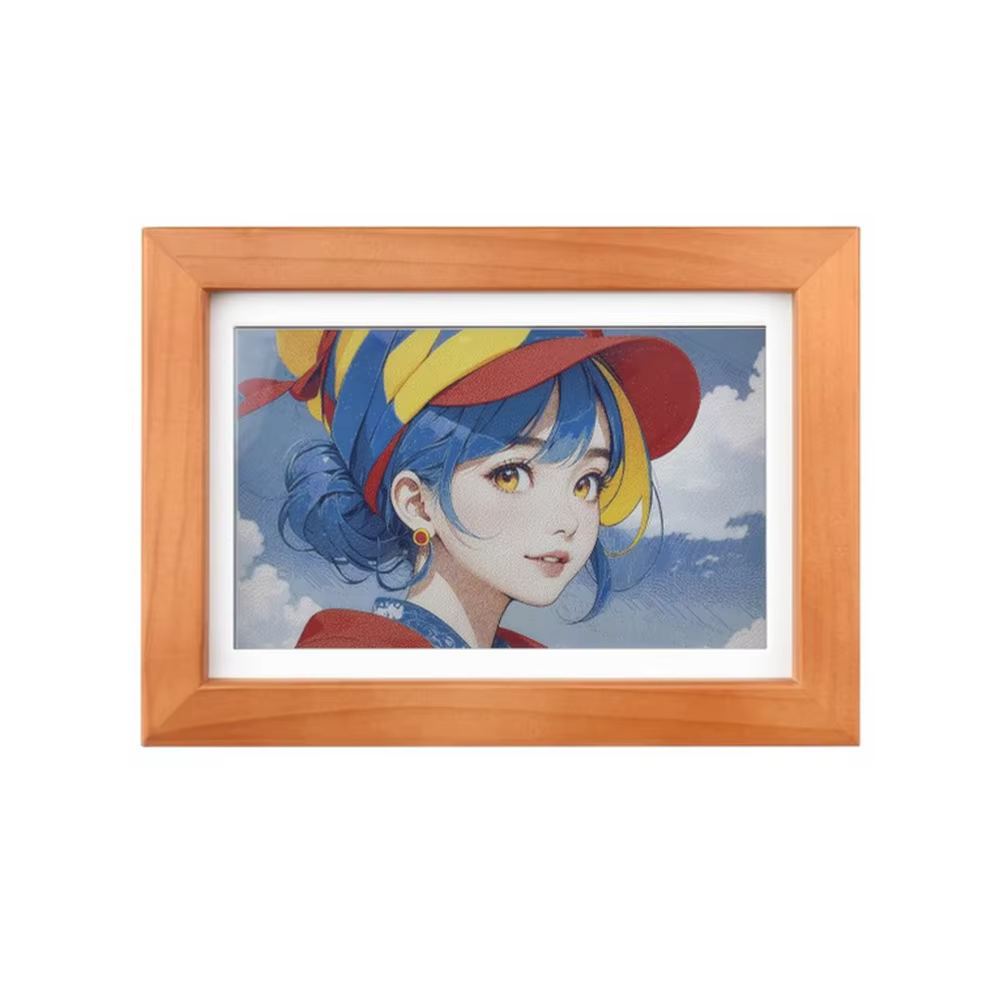 ESP32-S3-PhotoPainter 7.3inch E6 Full Color E-paper Display With Solid Wood Photo Frame Ultra-long Standby 800 * 480 Resoluti
