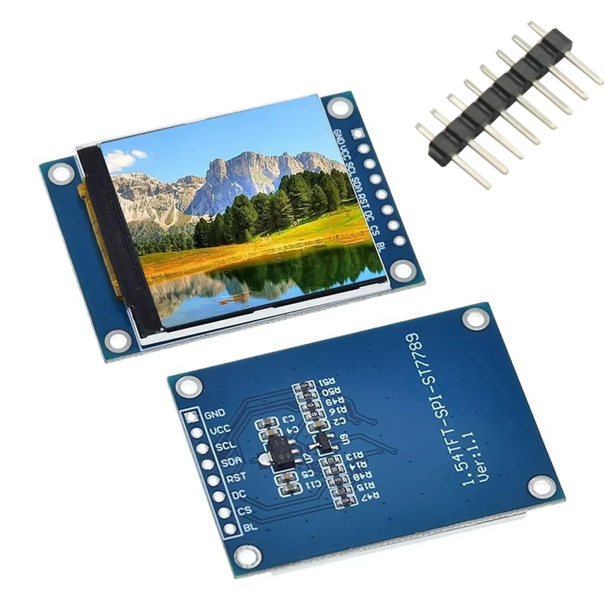 Módulo de pantalla TFT a todo Color de 1,54 pulgadas y 1,54 pulgadas, pantalla LED LCD HD IPS, interfaz SPI 240x240 ST7789 para Arduino
