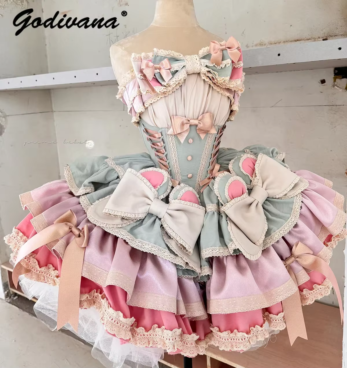 New Girls Birthday Lolita Dress 2026 Spring and Summer Women's Tube Top Satin Bowknot Slim Pettiskirt Short Mini Party Dress