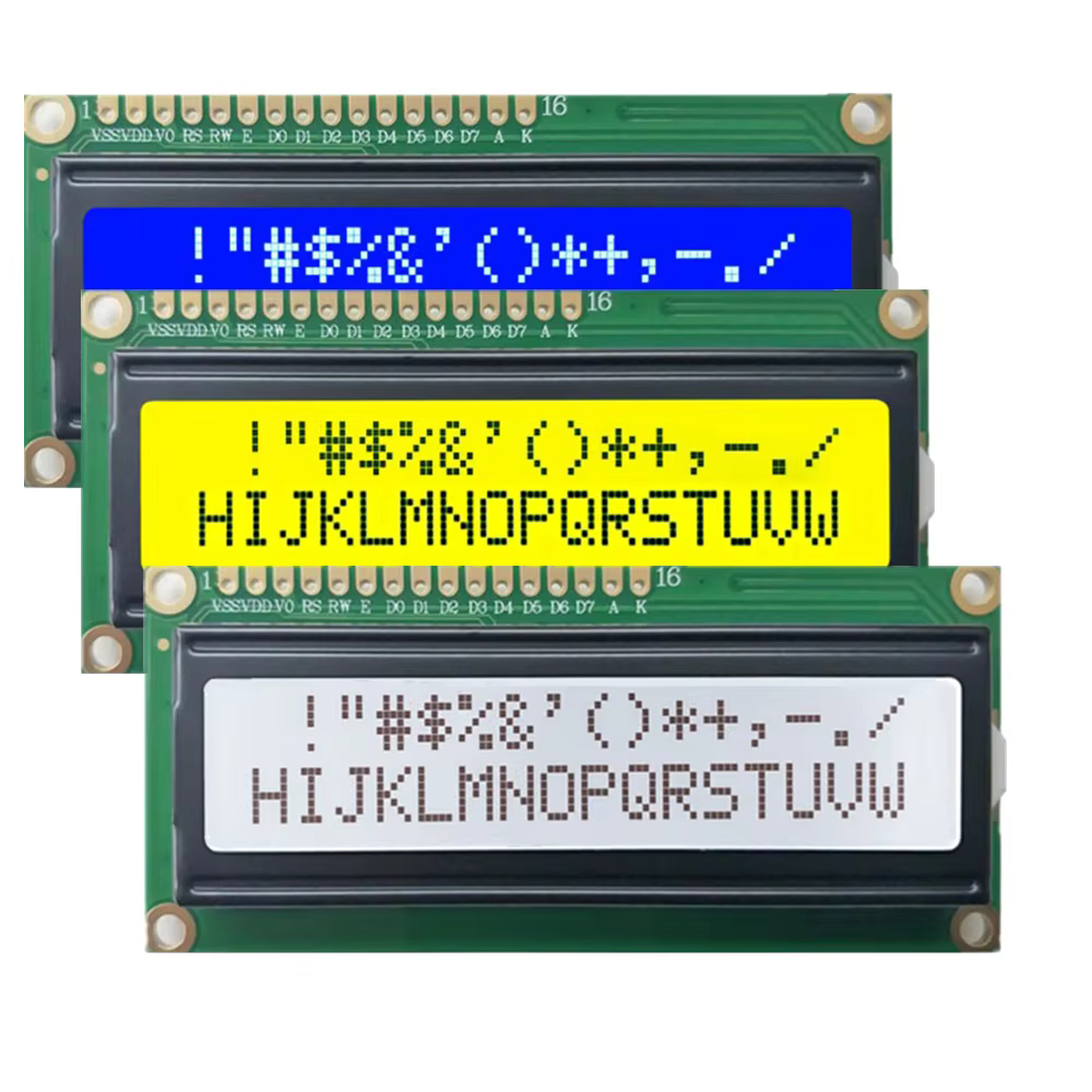 Módulo LCD LCD1602 1602 pantalla azul/amarilla verde pantalla LCD de 16x2 caracteres PCF8574T PCF8574 interfaz IIC I2C 5V para arduino