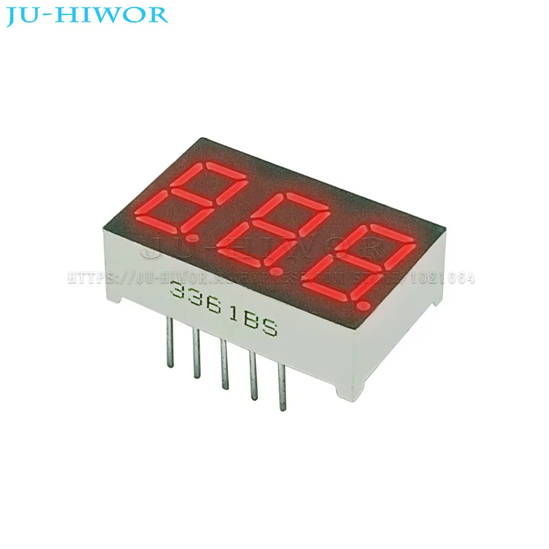 10pcs 0.36 Inch 11 Pins C-C 3361AS C-A 3361BS 3 Digit Bits 7 Segment Red LED Digital Display Digitron Common Anode Cathode